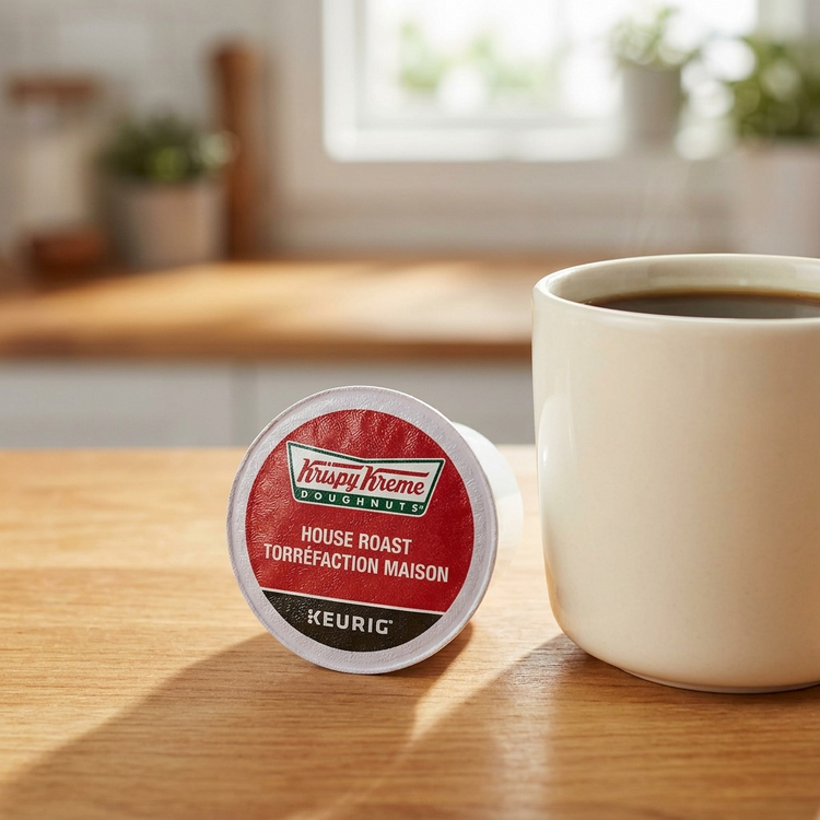 COFFEE-K CUP KRISPY KREME LIGHT MEDIUM HOUSE ROAST, 30/BX 30/BX - Cartouches Certifiees
