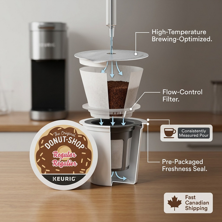 COFFEE-K CUP THE ORIGINAL DONUT SHOP MEDIUM ROAST, REGULAR-32095 24/BX - Cartouches Certifiees