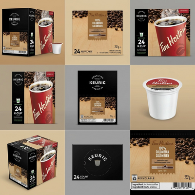 COFFEE-K CUP TIM HORTONS 100% COLOMBIAN-11309 24/BX - Cartouches Certifiees