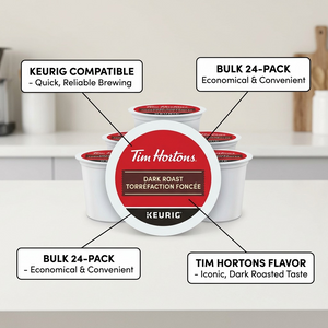 COFFEE-K CUP TIM HORTONS DARK ROAST (11307) 24/BX - Cartouches Certifiees