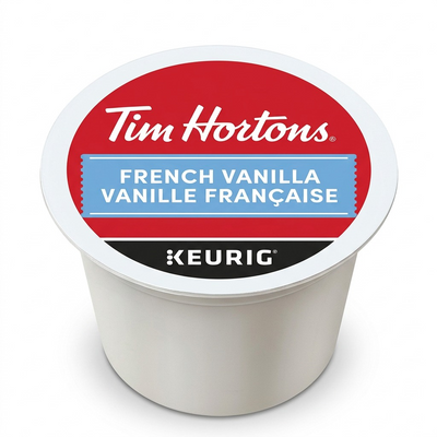COFFEE-K CUP TIM HORTONS FRENCH VANILLA-13114 24/BX - Cartouches Certifiees