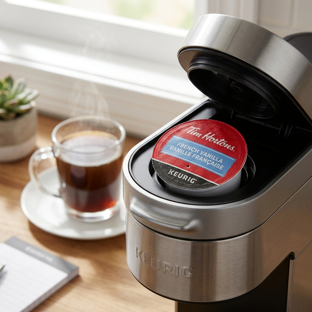 COFFEE-K CUP TIM HORTONS FRENCH VANILLA-13114 24/BX - Cartouches Certifiees