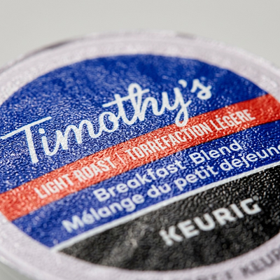 COFFEE-K CUP TIMOTHY'S BREAKFAST BLEND LIGHT ROAST-06771 24/BX - Cartouches Certifiees