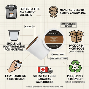 COFFEE-K CUP VAN HOUTTE COLOMBIAN MEDIUM (33717) 24/BX - Cartouches Certifiees