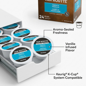 COFFEE-K CUP VAN HOUTTE FRENCH VANILLA (53717) 24/BX - Cartouches Certifiees
