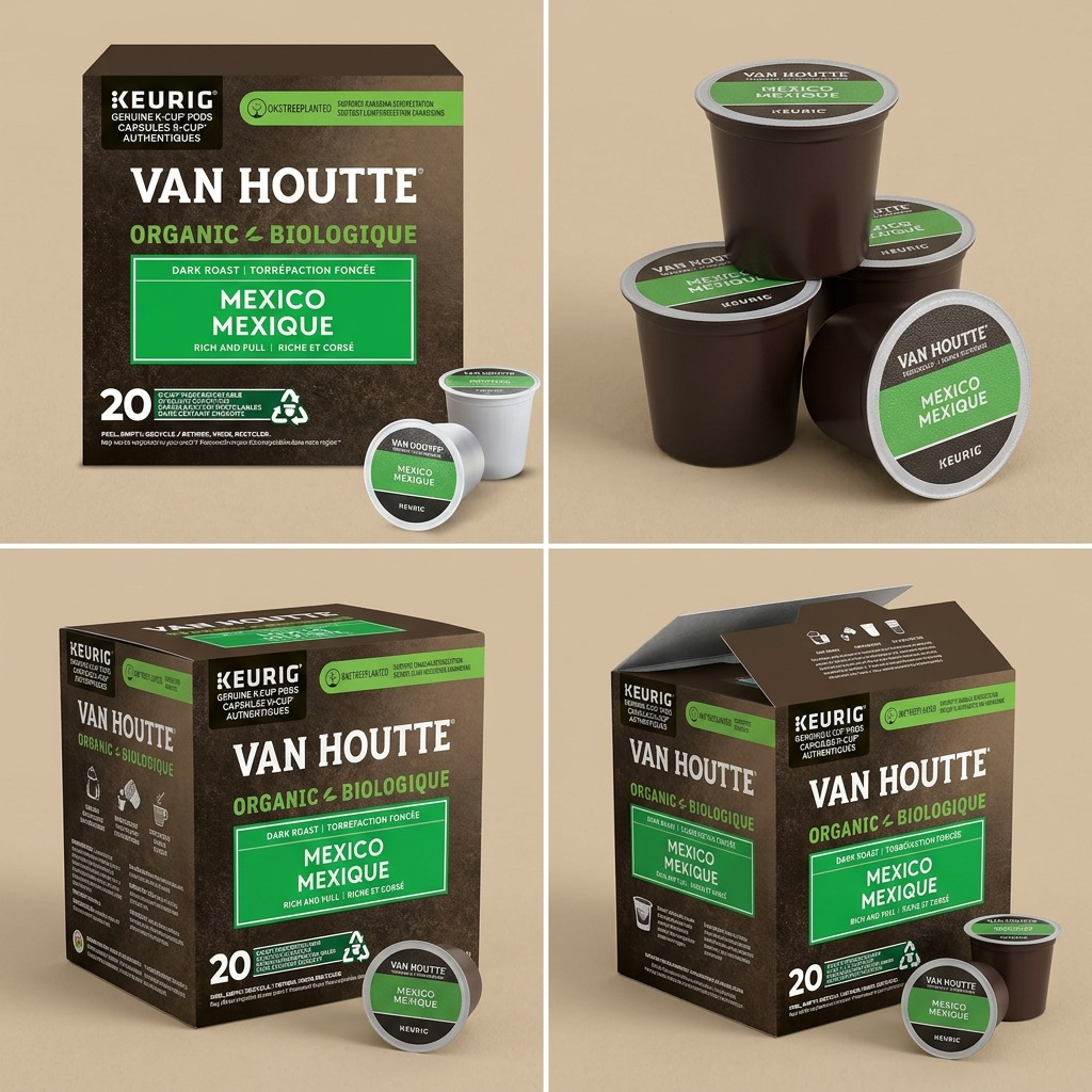 COFFEE-K CUP VAN HOUTTE MEXICO FAIR TRADE ORGANIC 20/BX - Cartouches Certifiees