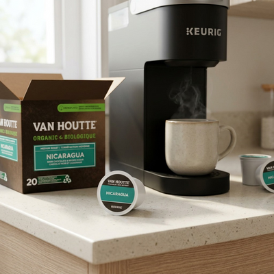 COFFEE-K CUP VAN HOUTTE NICARAGUA ORGANIC MEDIUM ROAST 20/BX - Cartouches Certifiees