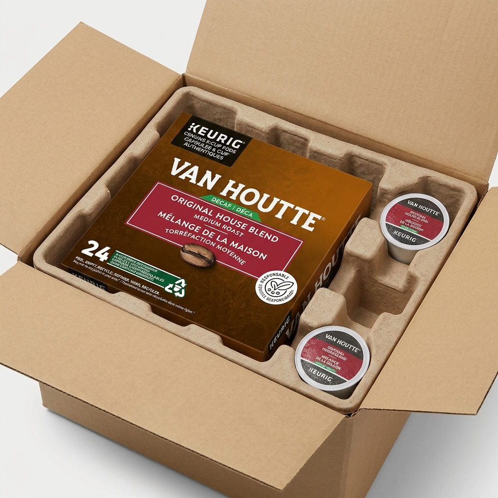 COFFEE-K CUP VAN HOUTTE ORIGINAL HOUSE BLEND DECAF 24/BX-34717 24/BX - Cartouches Certifiees