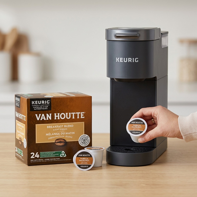 COFFEE-K CUP VAN HOUTTE VANILLA HAZELNUT LIGHT ROAST-39717 24/BX - Cartouches Certifiees