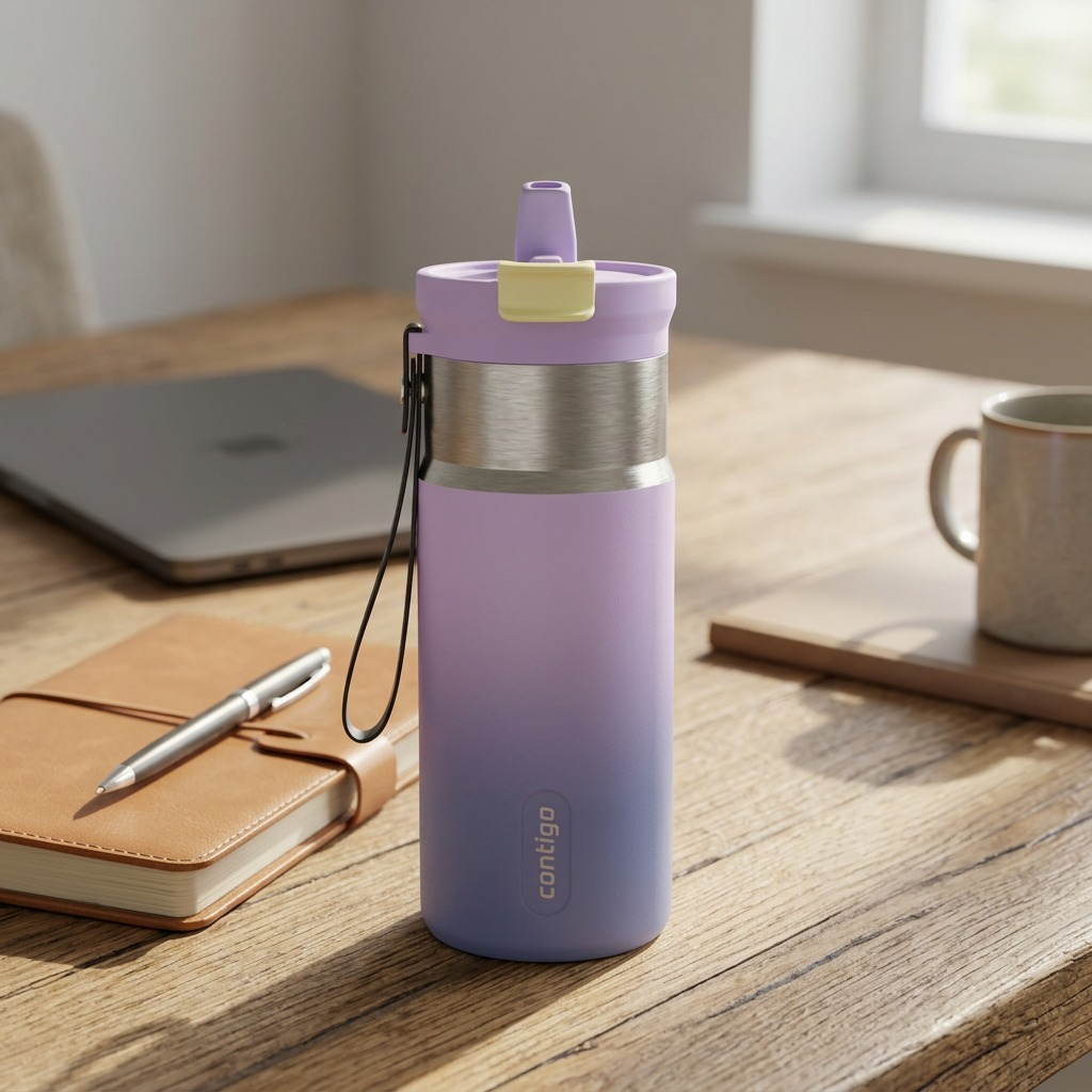 Contigo 16 oz Tween Dual Sip Ombre w strap - Lilac Pulse - Tween - Cartouches Certifiees