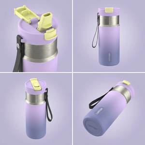 Contigo 16 oz Tween Dual Sip Ombre w strap - Lilac Pulse - Tween - Cartouches Certifiees