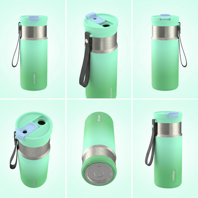 Contigo 16 oz Tween Dual Sip Ombre w strap - Mint Spark - Tween - Cartouches Certifiees