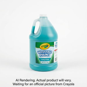 CRAYOLA CANADA 128oz. Wash Paint, Turquoise (Engl Only) (54-2128-5-048) - Cartouches Certifiees