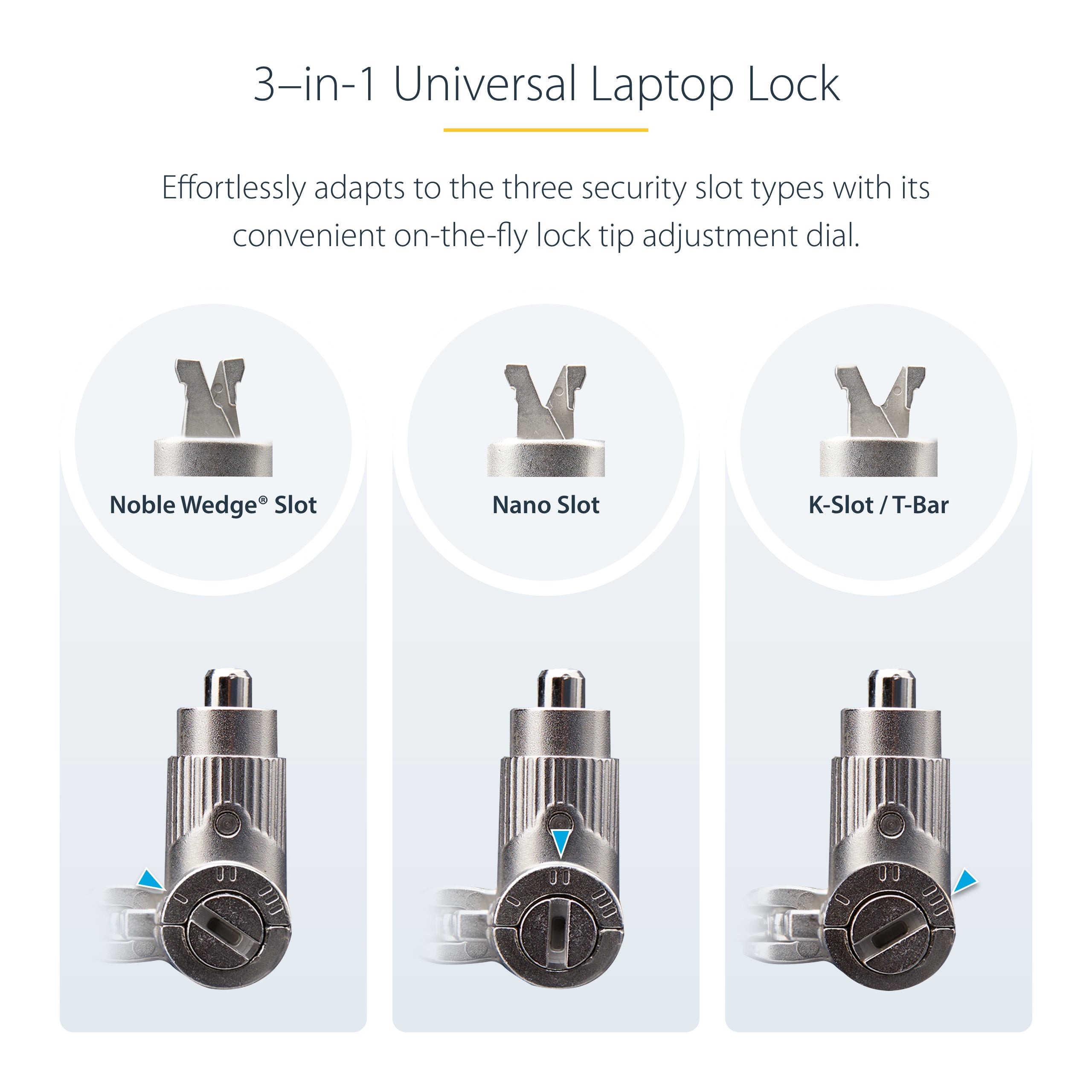 StarTech.com UNIVKA25-LAPTOP-LOCK câble antivol Noir 2 m - Image 21