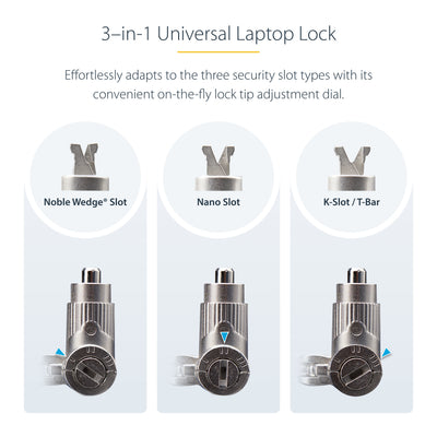 StarTech.com UNIVKA25-LAPTOP-LOCK câble antivol Noir 2 m - Image 21