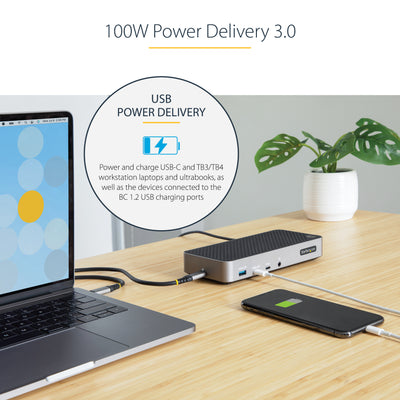 StarTech.com 116N-USBC-DOCK station d'accueil Avec fil USB 3.2 Gen 2 (3.1 Gen 2) Type-C Gris - Image 12