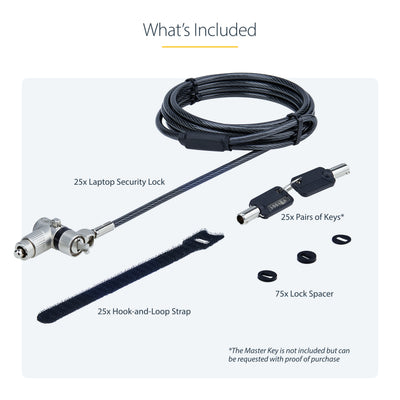 StarTech.com UNIVMK25-LAPTOP-LOCK câble antivol Noir, Acier - Image 19