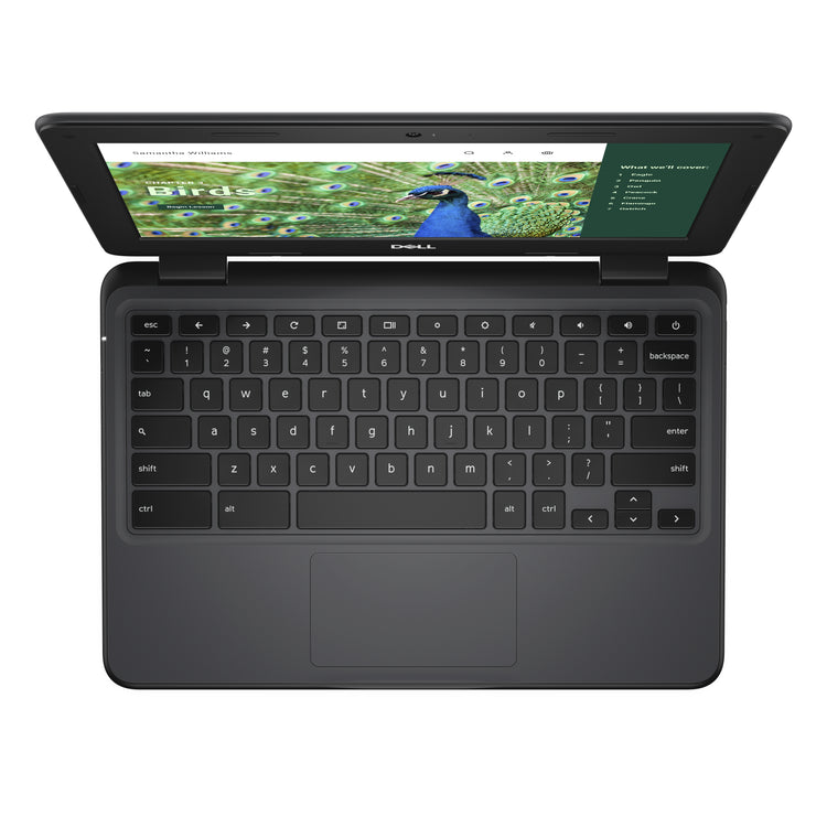 DELL Chromebook 3120 Intel® N N100 29.5 cm (11.6") HD 4 GB LPDDR5-SDRAM 64 GB Flash Wi-Fi 6 (802.11ax) ChromeOS US English Black (51R7C) - Cartouches Certifiees