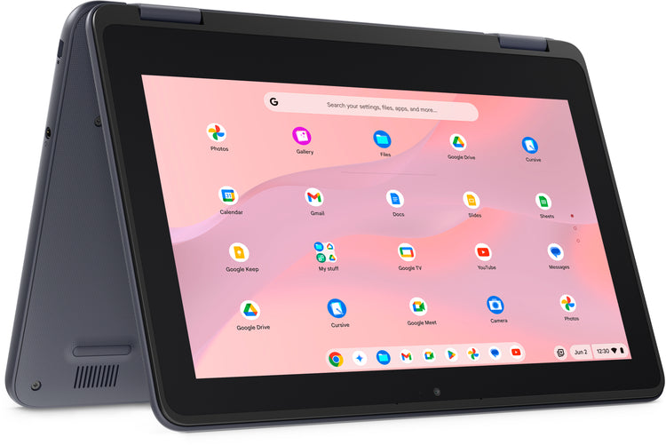 DELL Chromebook CC11260 2-in-1 Intel® N N150 Hybrid (2-in-1) 29.5 cm (11.6") Touchscreen HD 4 GB LPDDR5-SDRAM 64 GB eMMC Wi-Fi 6E (802.11ax) ChromeOS US English Grey (TPVH4) - Cartouches Certifiees
