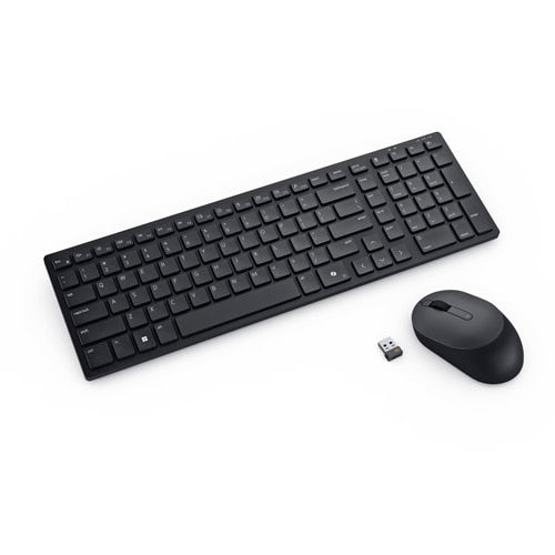 DELL KM555 keyboard Mouse included Universal RF Wireless + Bluetooth Canadian Black (KM555-BLK-MUI) - Cartouches Certifiees