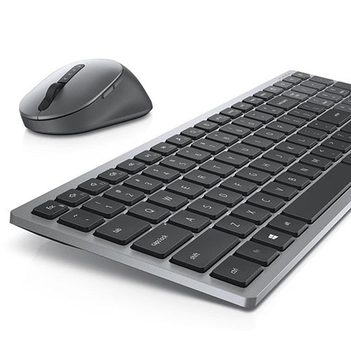 DELL KM7120W keyboard Mouse included Office RF Wireless + Bluetooth French Grey, Titanium (KM7120W-GY-FRC) - Cartouches Certifiees
