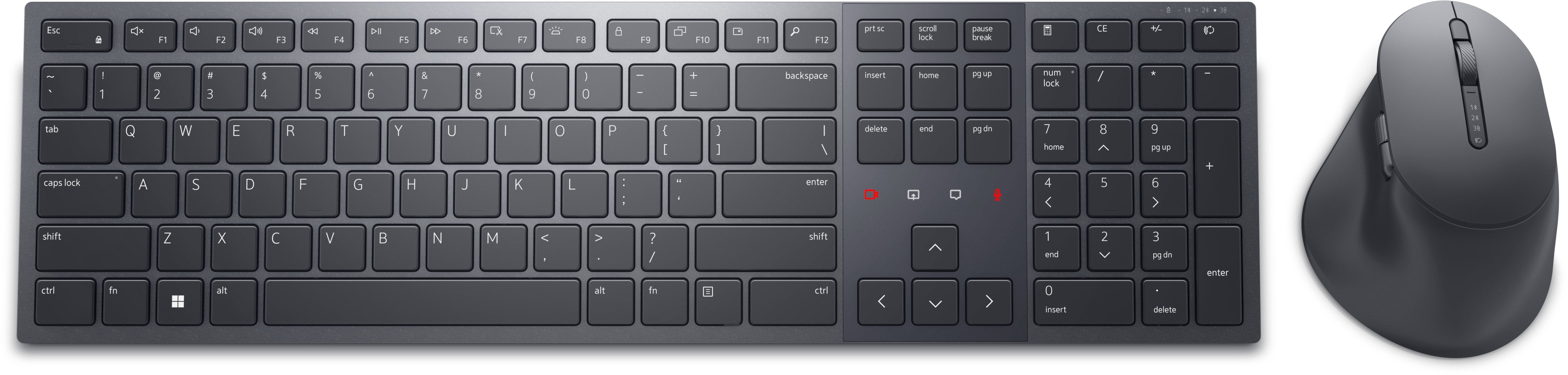 DELL KM900 keyboard Mouse included Office RF Wireless + Bluetooth Canadian Graphite (KM900-GR-FRC) - Cartouches Certifiees