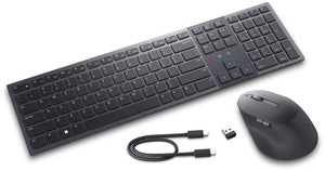 DELL KM900 keyboard Mouse included Office RF Wireless + Bluetooth QWERTY US English Graphite (KM900-GR-US) - Cartouches Certifiees