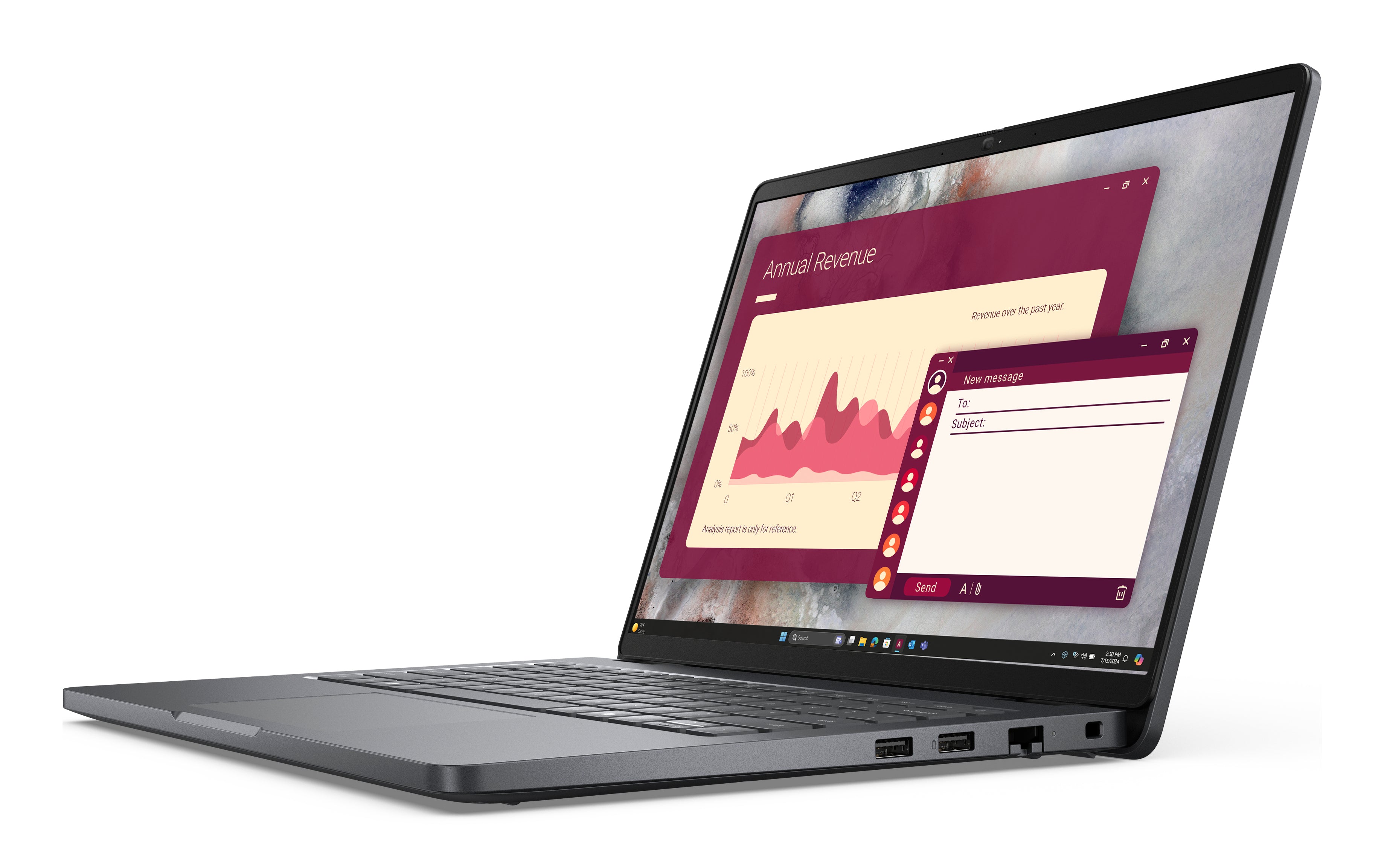 DELL Pro 14 PC14250 Intel Core 7 150U Laptop 35.6 cm (14") Full HD+ 16 GB DDR5-SDRAM 256 GB SSD Wi-Fi 6E (802.11ax) Windows 11 Pro US English Black (3NKP7) - Cartouches Certifiees
