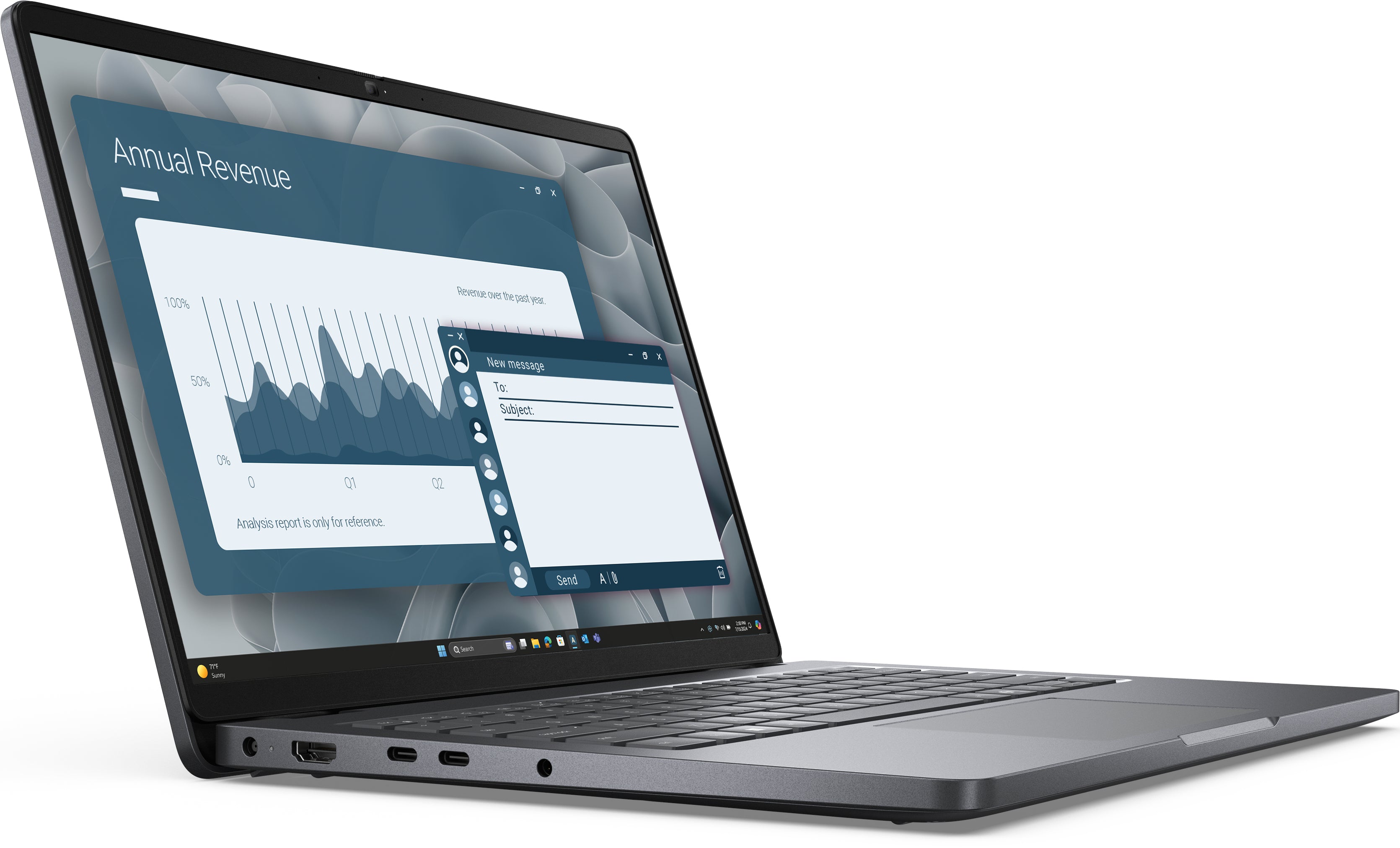 DELL Pro 14 PC14255 AMD Ryzen™ 5 PRO 230 Laptop 35.6 cm (14") Full HD+ 16 GB DDR5-SDRAM 512 GB SSD Wi-Fi 6E (802.11ax) Windows 11 Pro US English Black (7HG73) - Cartouches Certifiees