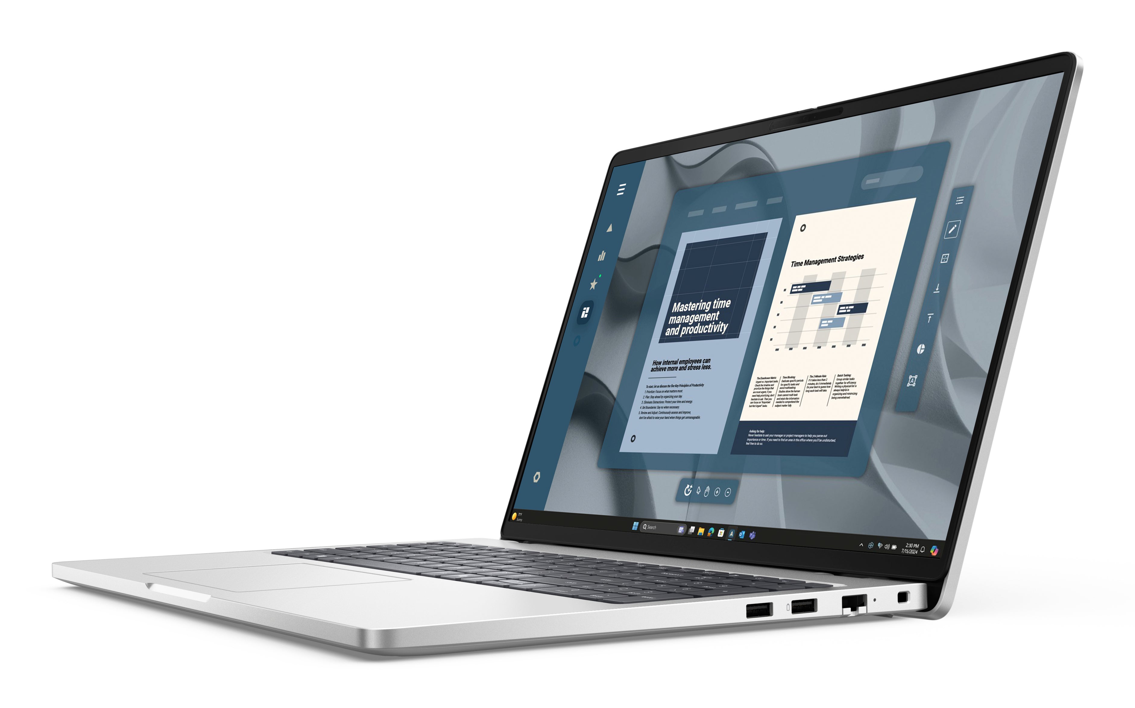 DELL Pro 16 PC16255 Copilot+ PC AMD Ryzen AI 7 PRO 350 Laptop 40.6 cm (16") Full HD+ 16 GB DDR5-SDRAM 512 GB SSD Wi-Fi 6E (802.11ax) Windows 11 Pro US English Silver, Platinum (TRW0D) - Cartouches Certifiees