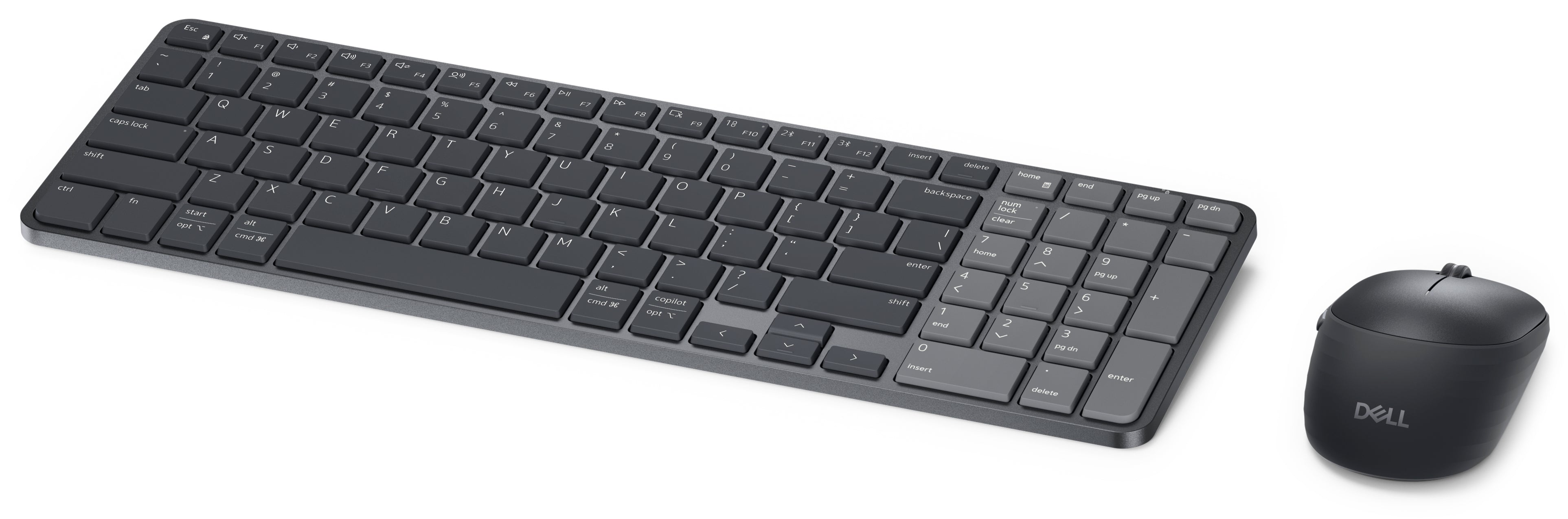 DELL Pro 7 KM746 keyboard Mouse included Universal RF Wireless + Bluetooth Canadian Graphite (KM746-BLK-FRC) - Cartouches Certifiees