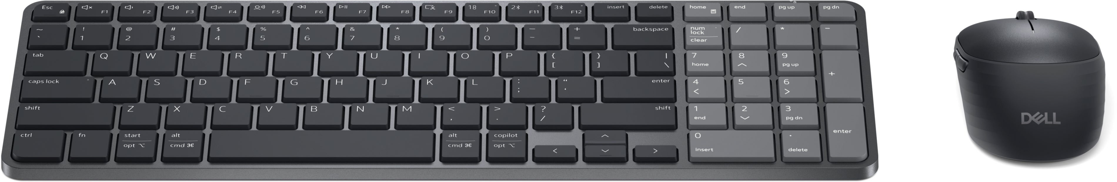 DELL Pro 7 KM746 keyboard Mouse included Universal RF Wireless + Bluetooth Canadian Graphite (KM746-BLK-FRC) - Cartouches Certifiees