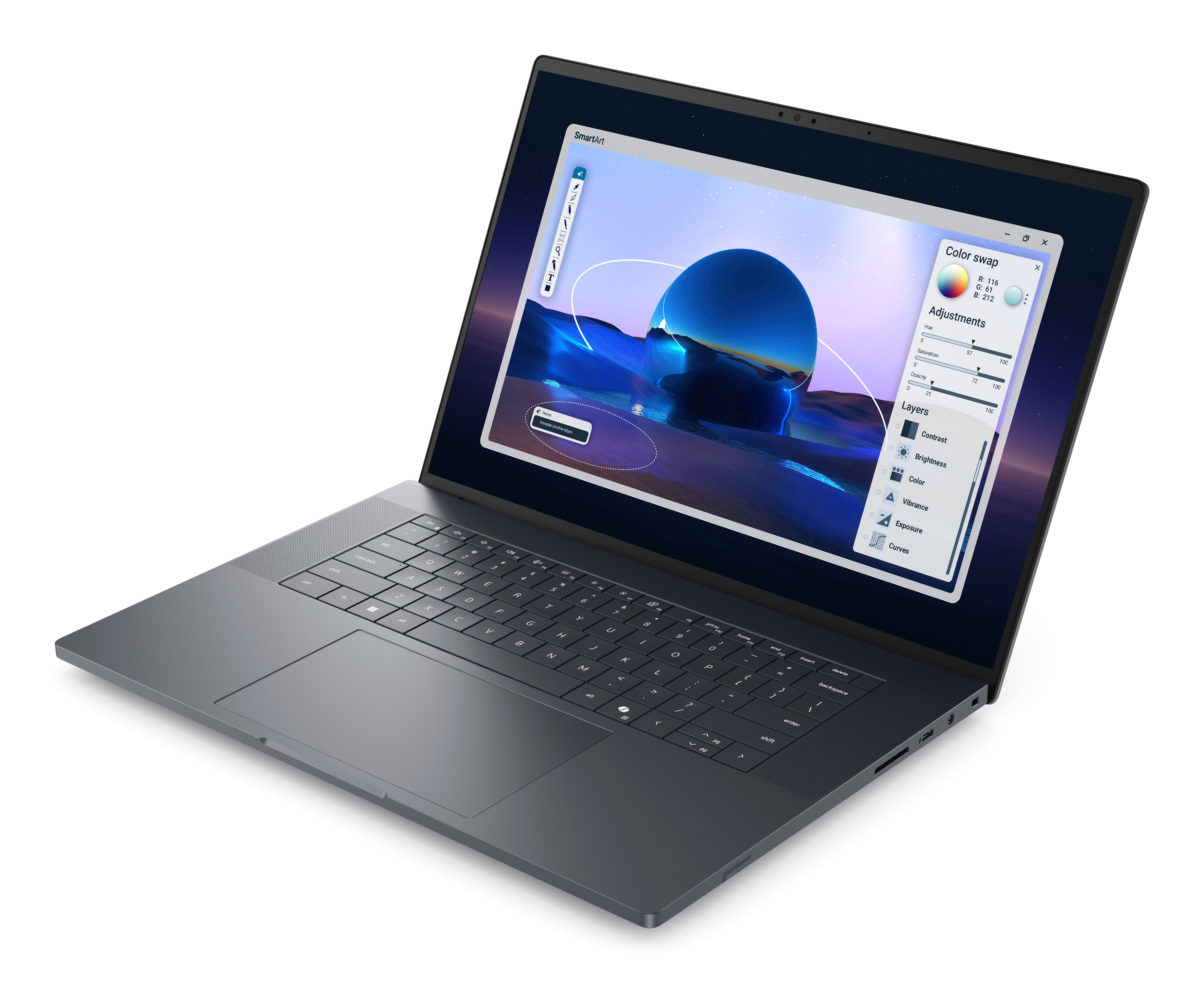 DELL Pro Max 16 Premium MA16250 Intel Core Ultra 7 265H Mobile workstation 40.6 cm (16") Full HD+ 32 GB LPDDR5x-SDRAM 1 TB SSD NVIDIA RTX PRO 2000 Blackwell Wi-Fi 7 (802.11be) Windows 11 Pro US English Black (XJ2GM) - Cartouches Certifiees