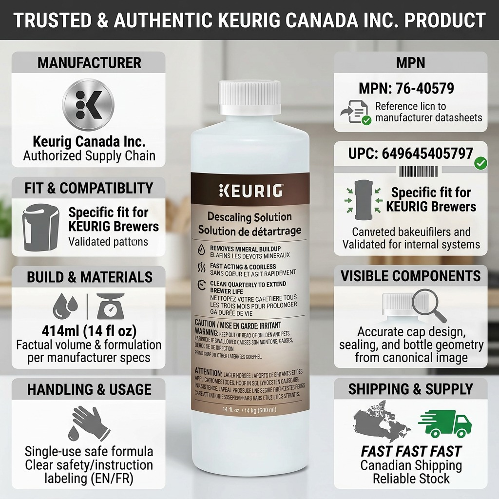 DESCALING SOLUTION-KEURIG 414ML. 1/EA - Cartouches Certifiees