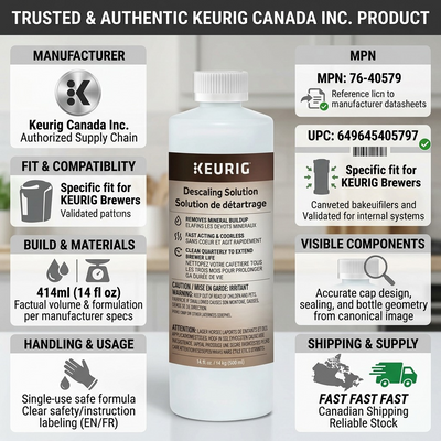 DESCALING SOLUTION-KEURIG 414ML. 1/EA - Cartouches Certifiees