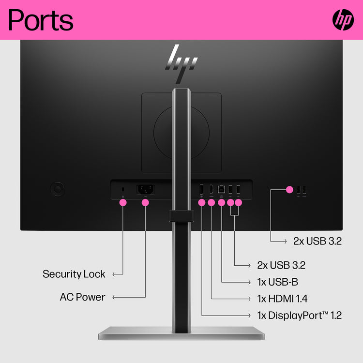 HP E24t G5 FHD Touch Monitor écran plat de PC 60,5 cm (23.8") 1920 x 1080 pixels Full HD LCD Noir - Image 3
