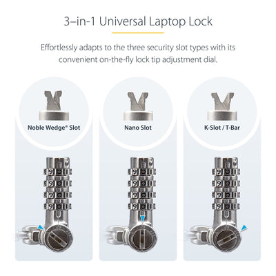 StarTech.com UNIVCS-LAPTOP-LOCK câble antivol Noir, Argent - Image 12