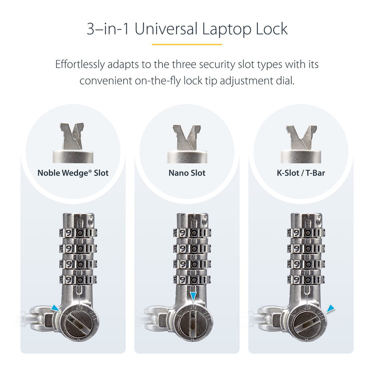 StarTech.com UNIVCS-LAPTOP-LOCK câble antivol Noir, Argent - Image 12