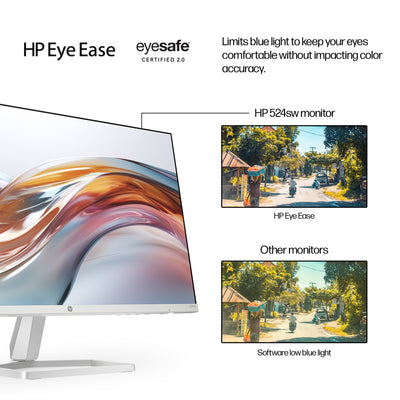 HP Series 5 23.8 inch FHD White Monitor - 524sw écran plat de PC 60,5 cm (23.8") 1920 x 1080 pixels LCD Argent - Image 7