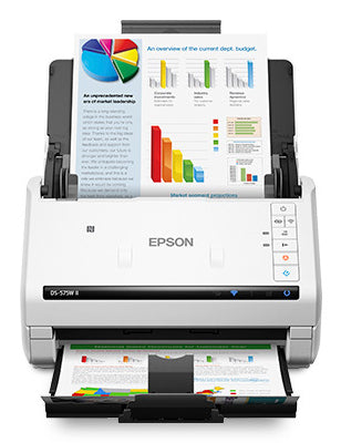 EPSON DS-575W II Sheet-fed scanner 600 x 600 DPI A4 White (B11B263202) - Cartouches Certifiees
