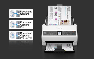 EPSON DS-730N Sheet-fed scanner 600 x 600 DPI A4 Black, Grey (B11B259201) - Cartouches Certifiees