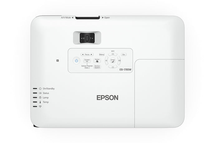 EPSON PowerLite 1785W Standard throw projector 3200 ANSI lumens 3LCD WXGA (1280x800) Black, White (V11H793020) - Cartouches Certifiees