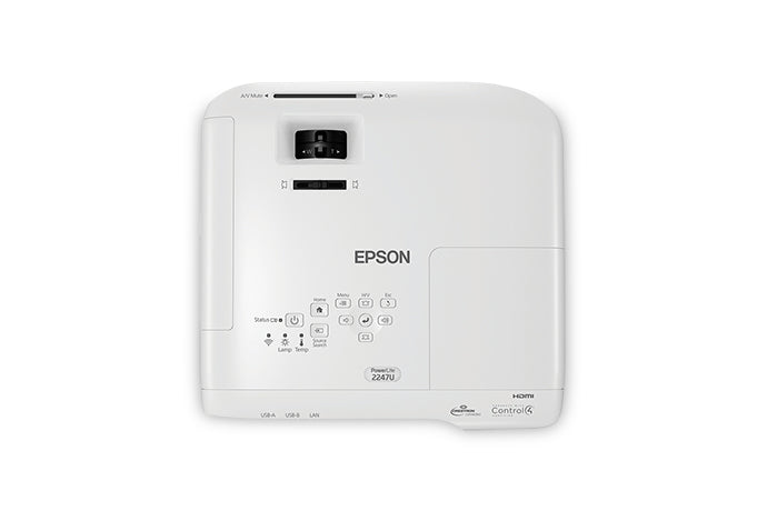 EPSON PowerLite 2247U Standard throw projector 4200 ANSI lumens 3LCD WUXGA (1920x1200) White (V11H881020) - Cartouches Certifiees
