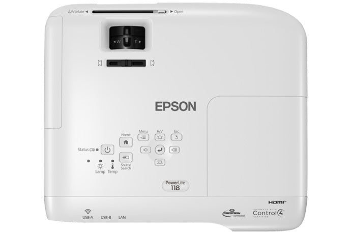 EPSON PowerLite data projector Standard throw projector 3800 ANSI lumens 3-Chip DLP XGA (1024x768) White (V11HA03020) - Cartouches Certifiees