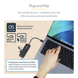StarTech.com H5C4A-USB-HUB hub & concentrateur USB 3.2 Gen 1 (3.1 Gen 1) Type-C 5000 Mbit/s Noir - Image 14