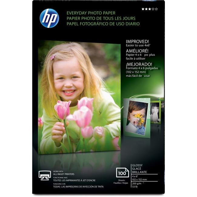 CR759A HP PAPIER PHOTO BRILLANT 4x6 100/PAQUET