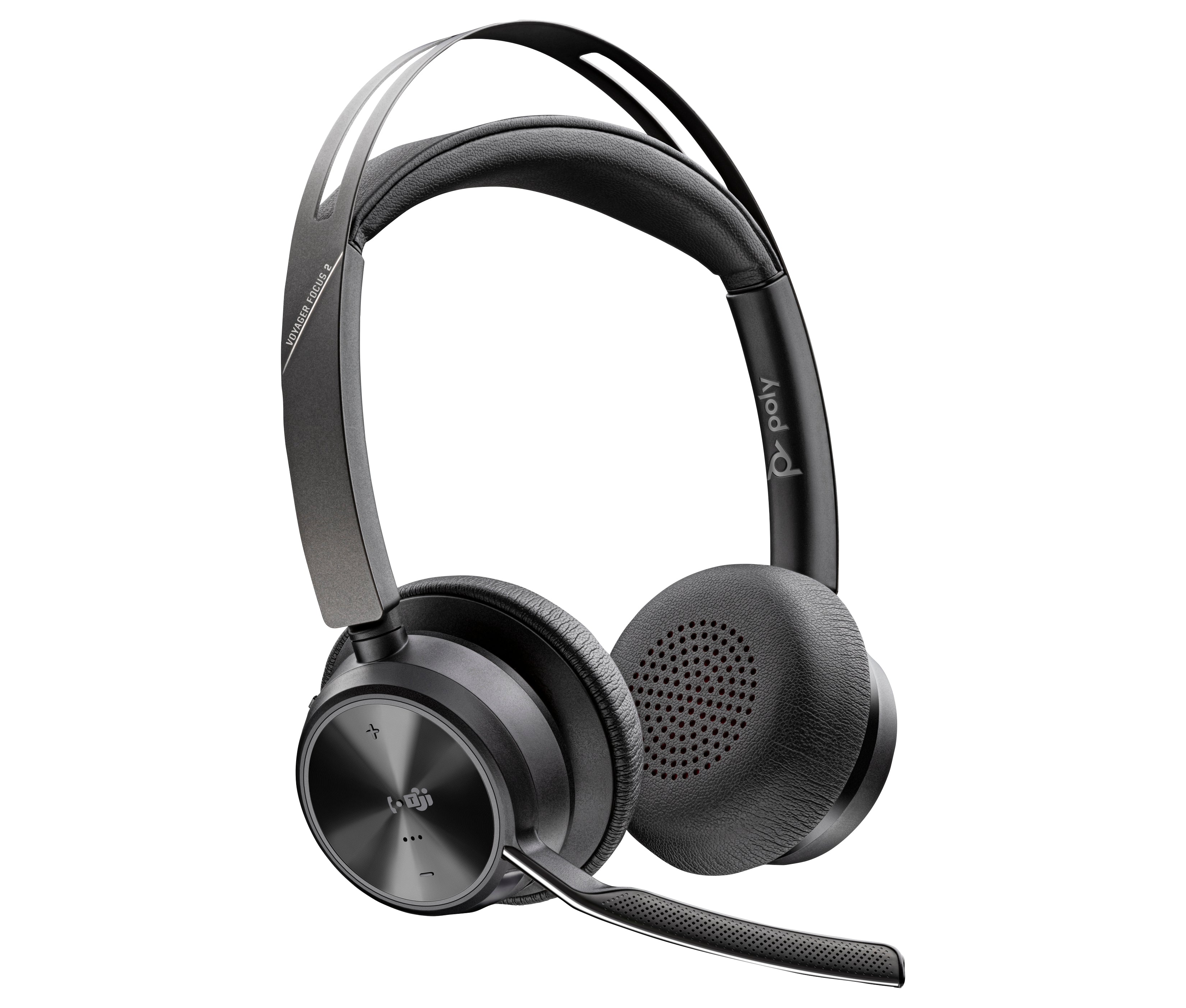 Poly Voyager Focus 2 Microsoft Teams Certified USB-C-C Headset +USB-C/A Adapter +Charging Stand Sans fil Arceau Bureau/Centre d'appels Bluetooth Socle de chargement Noir - Image 1