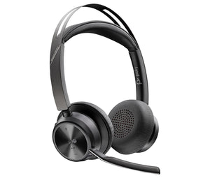 Poly Voyager Focus 2 Microsoft Teams Certified USB-C-C Headset +USB-C/A Adapter +Charging Stand Sans fil Arceau Bureau/Centre d'appels Bluetooth Socle de chargement Noir - Image 1