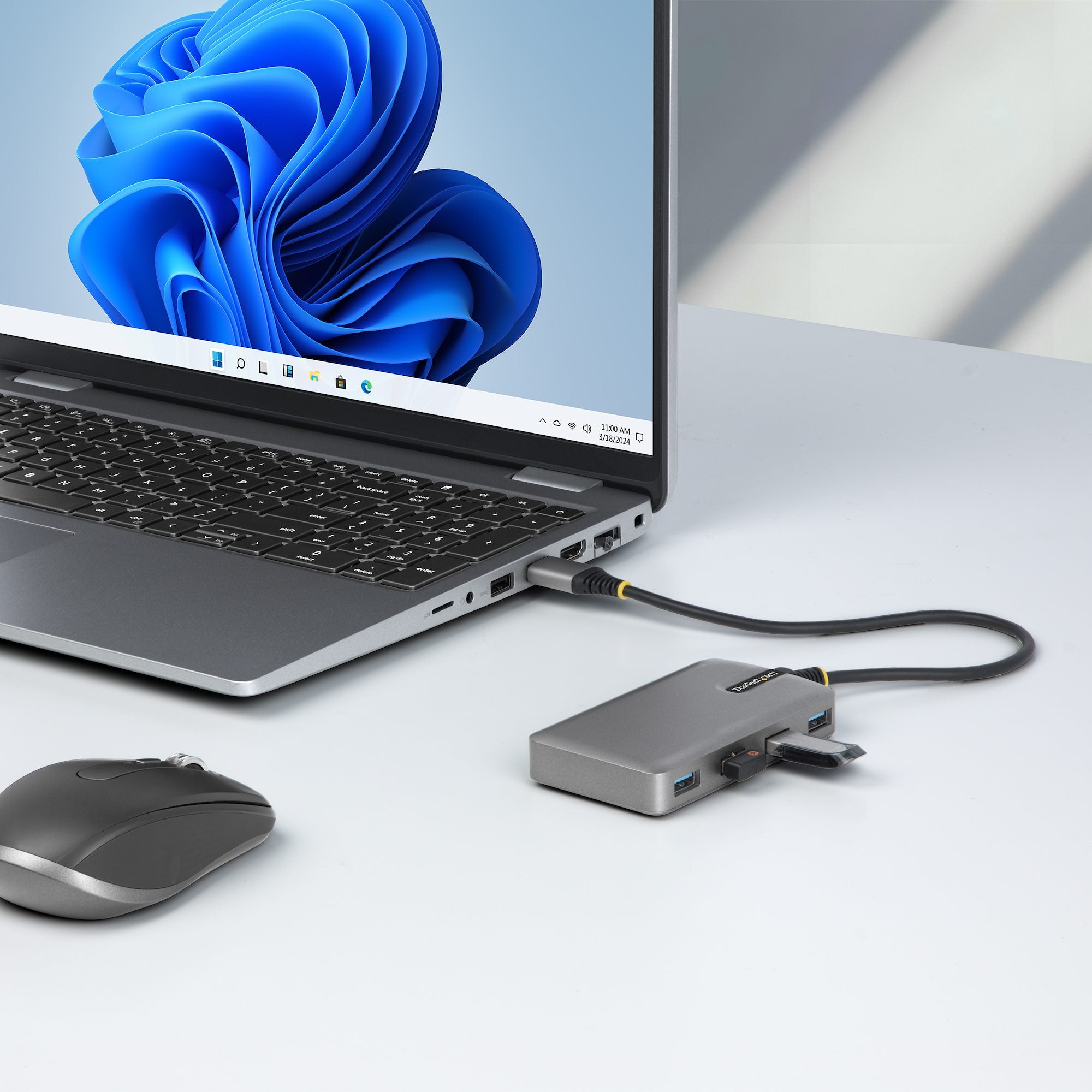 StarTech.com 5G4AC-USB-A-HUB hub & concentrateur USB 3.2 Gen 1 (3.1 Gen 1) Type-A 5000 Mbit/s Gris - Image 3