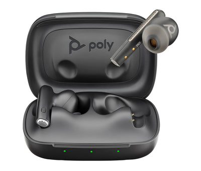 Poly Voyager Free 60 UC Carbon Black Earbuds +BT700 USB-C Adapter +Basic Charge Case Casque Sans fil Ecouteurs Appels/Musique USB Type-C Bluetooth - Image 1